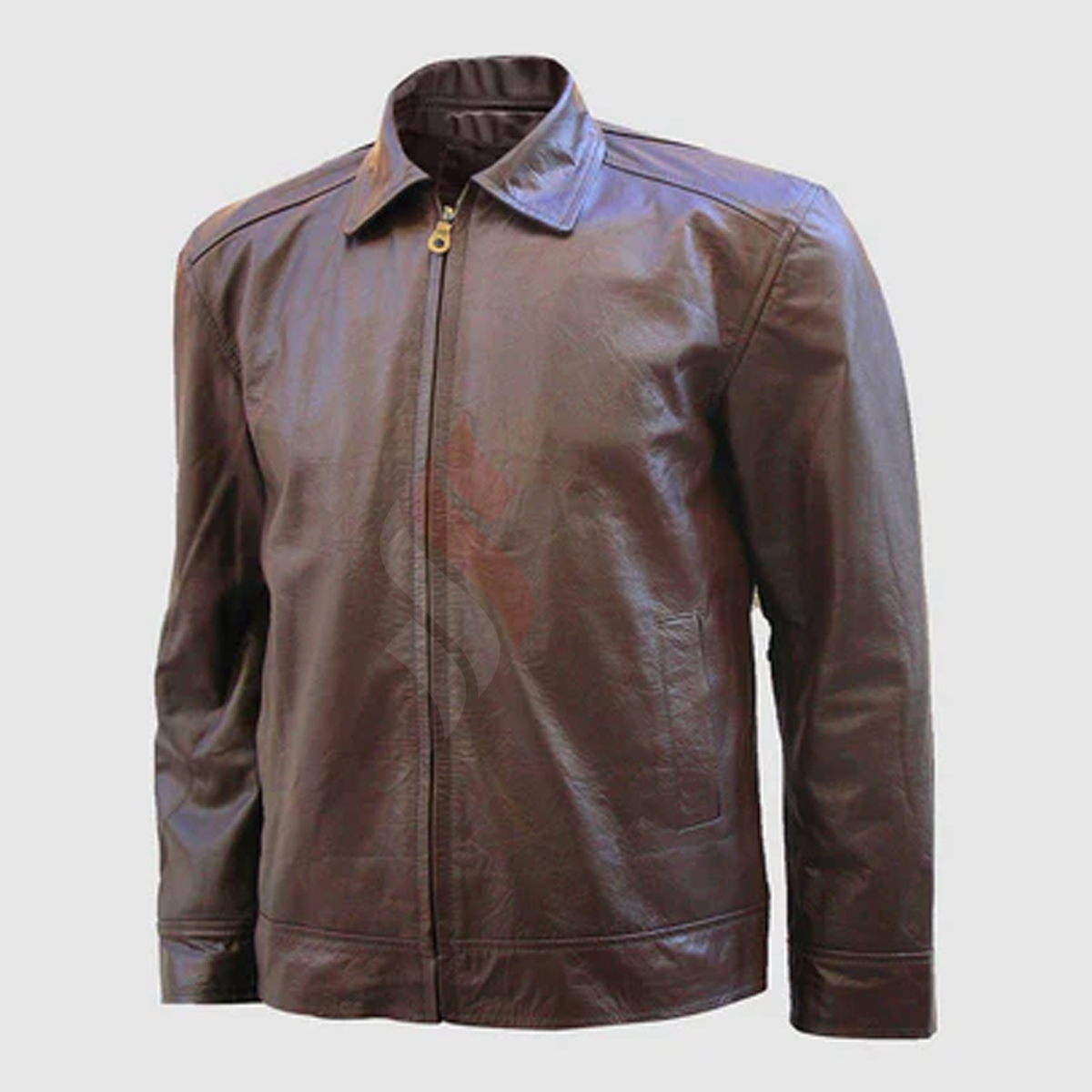 Brown Biker Leather Jacket